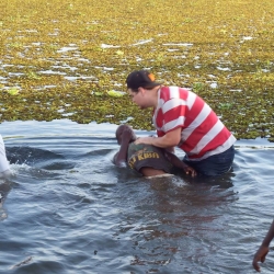 Passamos pregando e batizando em vários lugares